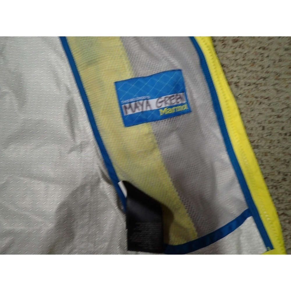Marmot Rain Jacket Girls Large Yellow Good Hooded Full Zip Waterproof Shell - Picture 5 of 10